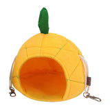 Maxbell Hamster Hammock Bed Hamster Hut Sleeping Nest for Squirrel Small Animal Play Yellow Pineapple
