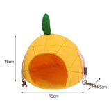 Maxbell Hamster Hammock Bed Hamster Hut Sleeping Nest for Squirrel Small Animal Play Yellow Pineapple