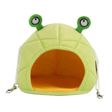 Maxbell Hamster Hammock Bed Hamster Hut Sleeping Nest for Squirrel Small Animal Play Green Frog