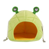 Maxbell Hamster Hammock Bed Hamster Hut Sleeping Nest for Squirrel Small Animal Play Green Frog