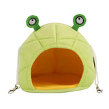 Maxbell Hamster Hammock Bed Hamster Hut Sleeping Nest for Squirrel Small Animal Play Green Frog