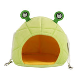 Maxbell Hamster Hammock Bed Hamster Hut Sleeping Nest for Squirrel Small Animal Play Green Frog