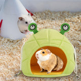 Maxbell Hamster Hammock Bed Hamster Hut Sleeping Nest for Squirrel Small Animal Play Green Frog