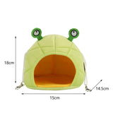 Maxbell Hamster Hammock Bed Hamster Hut Sleeping Nest for Squirrel Small Animal Play Green Frog