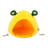 Maxbell Hamster Hammock Bed Hamster Hut Sleeping Nest for Squirrel Small Animal Play Yellow Frog