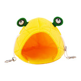 Maxbell Hamster Hammock Bed Hamster Hut Sleeping Nest for Squirrel Small Animal Play Yellow Frog