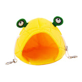 Maxbell Hamster Hammock Bed Hamster Hut Sleeping Nest for Squirrel Small Animal Play Yellow Frog