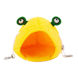Maxbell Hamster Hammock Bed Hamster Hut Sleeping Nest for Squirrel Small Animal Play Yellow Frog
