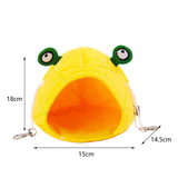 Maxbell Hamster Hammock Bed Hamster Hut Sleeping Nest for Squirrel Small Animal Play Yellow Frog