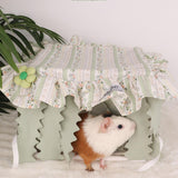 Maxbell Guinea Pig Hideout Soft Guinea Pig Bed for Small Animals Hedgehog Chinchilla Light green