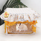 Maxbell Guinea Pig Hideout Soft Guinea Pig Bed for Small Animals Hedgehog Chinchilla Yellow