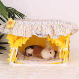 Maxbell Guinea Pig Hideout Soft Guinea Pig Bed for Small Animals Hedgehog Chinchilla Yellow
