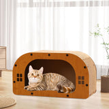 Maxbell Cat Sleeping Bed Sturdy Cat Scratcher House for Kitty Indoor Cats Small Cats M