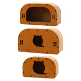 Maxbell Cat Sleeping Bed Sturdy Cat Scratcher House for Kitty Indoor Cats Small Cats M