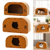 Maxbell Cat Sleeping Bed Sturdy Cat Scratcher House for Kitty Indoor Cats Small Cats M