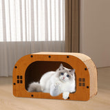 Maxbell Cat Sleeping Bed Sturdy Cat Scratcher House for Kitty Indoor Cats Small Cats M