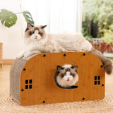 Maxbell Cat Sleeping Bed Sturdy Cat Scratcher House for Kitty Indoor Cats Small Cats L