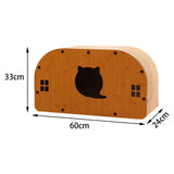 Maxbell Cat Sleeping Bed Sturdy Cat Scratcher House for Kitty Indoor Cats Small Cats L