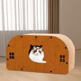 Maxbell Cat Sleeping Bed Sturdy Cat Scratcher House for Kitty Indoor Cats Small Cats L