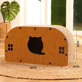 Maxbell Cat Sleeping Bed Sturdy Cat Scratcher House for Kitty Indoor Cats Small Cats L