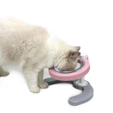 Maxbell Pet Feeder with Stand Adjustable Height Nonslip Station Raised Cat Food Bowl pink