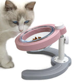 Maxbell Pet Feeder with Stand Adjustable Height Nonslip Station Raised Cat Food Bowl pink