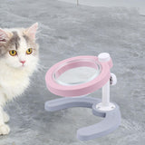 Maxbell Pet Feeder with Stand Adjustable Height Nonslip Station Raised Cat Food Bowl pink