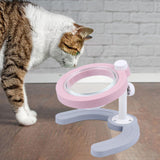 Maxbell Pet Feeder with Stand Adjustable Height Nonslip Station Raised Cat Food Bowl pink