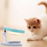 Maxbell Pet Feeder with Stand Adjustable Height Nonslip Station Raised Cat Food Bowl blue
