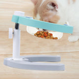 Maxbell Pet Feeder with Stand Adjustable Height Nonslip Station Raised Cat Food Bowl blue