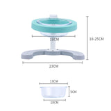 Maxbell Pet Feeder with Stand Adjustable Height Nonslip Station Raised Cat Food Bowl blue
