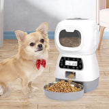 Maxbell Automatic Cat Dog Feeder 3.5L Portable Portion Control for Kitten Dogs Puppy