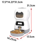 Maxbell Automatic Cat Dog Feeder 3.5L Portable Portion Control for Kitten Dogs Puppy