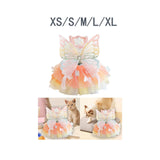 Maxbell Dog Dress Summer Apparel Pet Dogs Princess Clothes for Holiday Birthday Party XS