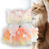 Maxbell Dog Dress Summer Apparel Pet Dogs Princess Clothes for Holiday Birthday Party L