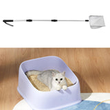 Maxbell Extendable Cat Litter Scooper Long Handle Poo Sifting for Kitty Bunny Rabbits 2.8mmx2.8mm