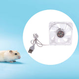 Maxbell Hamster Cage Cooling Fan Easily to Mount Bunny Cooling for Parrot Birds Rabbit 8cmx8cm