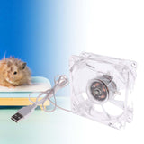 Maxbell Hamster Cage Cooling Fan Easily to Mount Bunny Cooling for Parrot Birds Rabbit 8cmx8cm