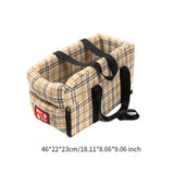 Maxbell Dog Carrier for Car Car Center Console Dog Seat Stable Non Slip Pet Supplies Beige