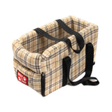 Maxbell Dog Carrier for Car Car Center Console Dog Seat Stable Non Slip Pet Supplies Beige