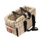 Maxbell Dog Carrier for Car Car Center Console Dog Seat Stable Non Slip Pet Supplies Beige