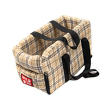 Maxbell Dog Carrier for Car Car Center Console Dog Seat Stable Non Slip Pet Supplies Beige