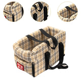Maxbell Dog Carrier for Car Car Center Console Dog Seat Stable Non Slip Pet Supplies Beige