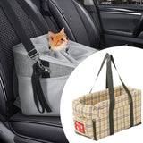 Maxbell Dog Carrier for Car Car Center Console Dog Seat Stable Non Slip Pet Supplies Beige