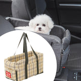 Maxbell Dog Carrier for Car Car Center Console Dog Seat Stable Non Slip Pet Supplies Beige