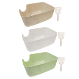 Maxbell Open Top Pet Litter Tray Portable Kitten Toilet Cat Sandbox Cat Litter Basin Green