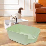 Maxbell Open Top Pet Litter Tray Portable Kitten Toilet Cat Sandbox Cat Litter Basin Green