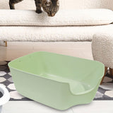 Maxbell Open Top Pet Litter Tray Portable Kitten Toilet Cat Sandbox Cat Litter Basin Green