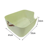 Maxbell Open Top Pet Litter Tray Portable Kitten Toilet Cat Sandbox Cat Litter Basin Green