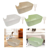 Maxbell Open Top Pet Litter Tray Portable Kitten Toilet Cat Sandbox Cat Litter Basin Green